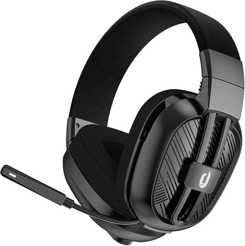 Jeecoo 2.4GHz Wireless Gaming Headset with Microphone for PC PS5 PS4, Bluetooth 5.3 Gaming Headphones with Noise Canceling Mic for Laptop, Mobile, Mac, Stereo Sound, 50+Hr Battery, Low Latency