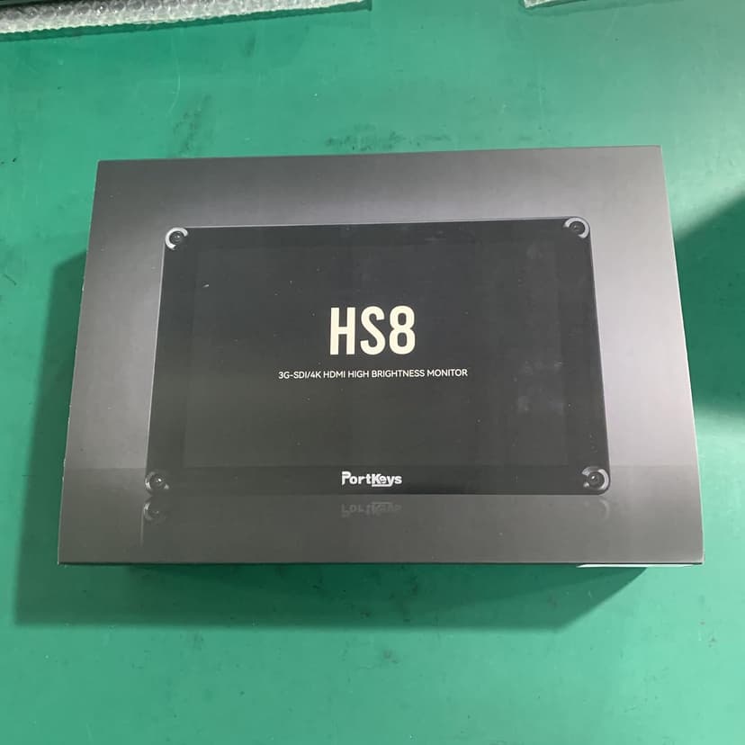 Portkeys HS8 Camera Field Monitor 8" 1100nit Brightness Dual NP-F Battery Plates 3D LUT 4K HDMI Input 3G SDI in/Out Aluminum Housing, VESA 100 x 100 Mounting Points