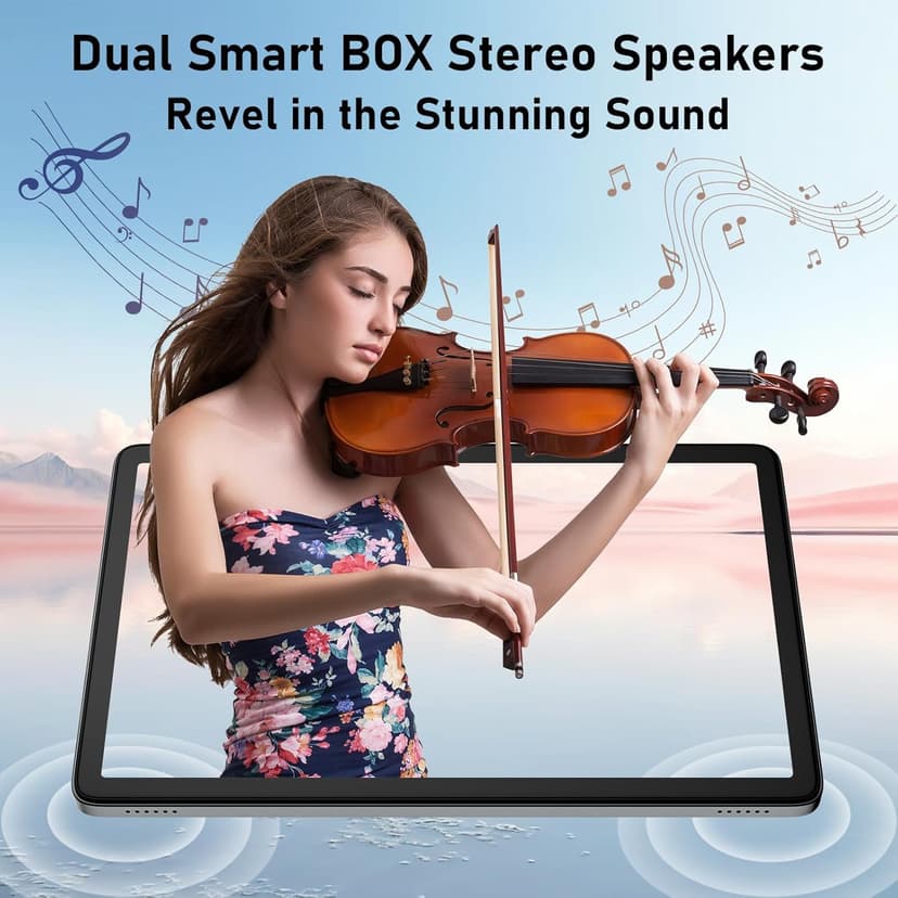 Blackview 10 inch Android Tablet, 2025 Android 14 Tablet with 12(4+8) GB+128GB 2TB Expand, Dual Speakers and Camera, BT5.3, WiFi 6, Google GMS, 2.0GHz CPU, Support Widevine L1, PC Mode,Blue