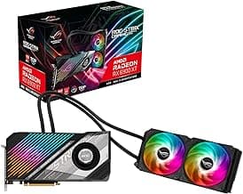 ASUS ROG Strix LC AMD Radeon™ RX 6900 XT TOP Edition Gaming Graphics Card (AMD RDNA™ 2, PCIe 4.0, 16GB GDDR6, HDMI 2.1, DisplayPort 1.4a, Full-coverage cold plate, 240mm radiator, 600mm tubing)