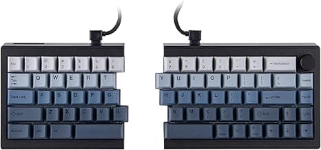 EPOMAKER Split65 QMK/VIA Programmable Keyboard, Wireless Mechanical Keyboard in 2.4Ghz/Bluetooth/Type-C, Ergonomic Gaming Keyboard in Split Layout with RGB Backlit (Flamingo Switch)