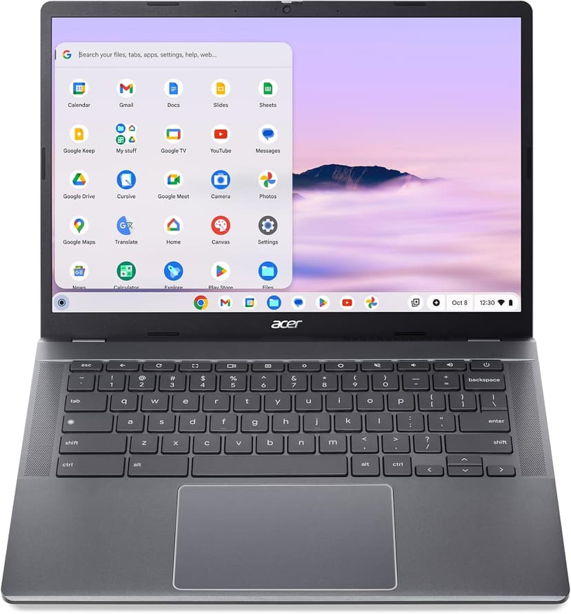 Acer Chromebook Plus 514 Laptop with Google AI – 14" WUXGA 1920 x 1200 IPS Touch Display | AMD Ryzen 3 7320C | 8GB LPDDR5X | 128GB eMMC | Wi-Fi 6E | FHD Camera | Chrome OS | CB514-3HT-R8RB