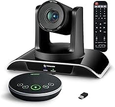 All-in-One Conference Room Video Camera System Bundle HD 1080P 60fps 3X Optical Zoom USB3.0 HDMI PTZ Camera and Bluetooth Conference Speakerphone with Microphones