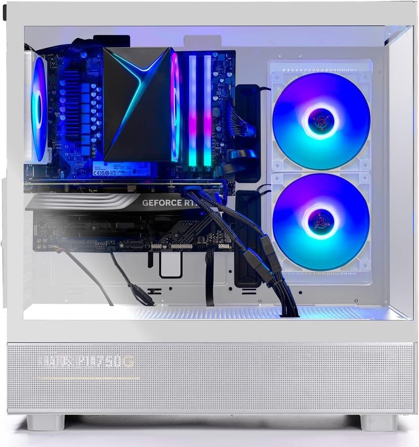 Skytech Azure Gaming PC Desktop, Ryzen 5 7600 3.8 GHz (5.1GHz Turbo), NVIDIA RTX 5060 8GB, 1TB NVMe SSD, 16GB DDR5 RAM 5200, 650W Gold PSU, Wi-Fi, Win 11