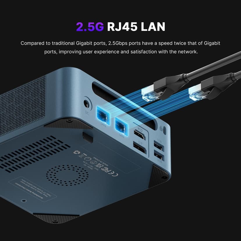 P2 Mini PC，Intel Core i7 12700H Mini Computers (14 Cores/20 Threads, up to 4.7GHz) 32GB RAM, 512GB NVMe SSD, Triple Display, Thunderbolt 4 & HDMI & DP1.2, Dual LAN, WiFi 6E, BT 5.2