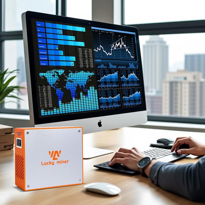 Litecoin, Dogecoin Miner Lucky Miner LG07 Scrypt Algorithm ASIC Miner 11MH/S 2.4GHz WiFi or Hotspot Quiet Include PSU, Crypto Mining Machine for Home Use，Orange