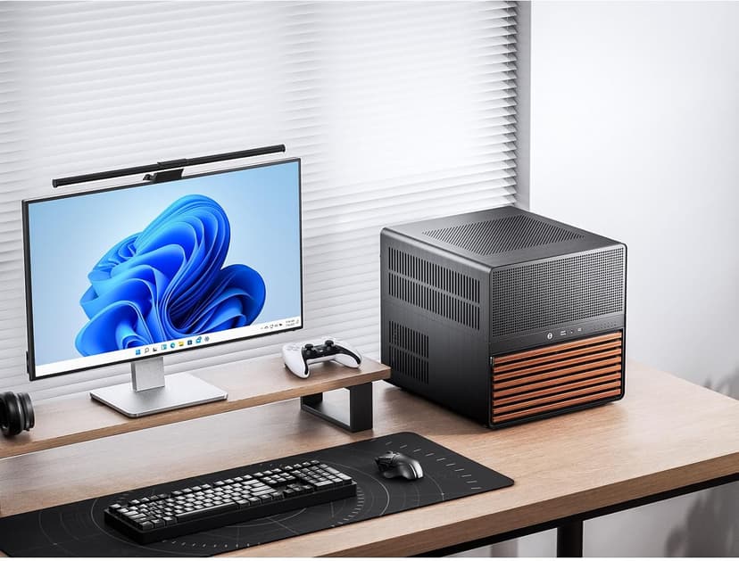 JONSBO N5 NAS Pc Case, E-ATX,12HDD+4SSD Drive Bay GPU HP Host, Supports Max. 4 GPU,E-A.TX(330mm) MB/ATX PSU Supports, with 3 Fans Built-in, 8 Slots PCI, Solid Wood Veneer Computer Case,Home Server