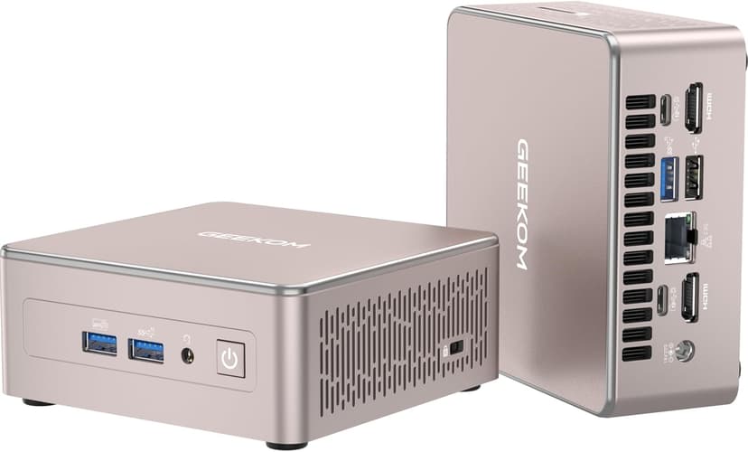 GEEKOM A5 Mini PC, AMD Ryzen 7 5825U, 16GB RAM&512GB M.2 NVMe SSD, Windows 11 Pro Desktop Computer, Vega 8 Graphics, 8K UHD, Dual HDMI | Wi-Fi 6, BT 5.2, USB 3.2 | Home & Office