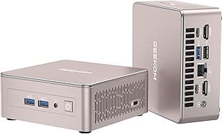 GEEKOM A5 Mini PC, AMD Ryzen 7 5825U, 16GB RAM&512GB M.2 NVMe SSD, Windows 11 Pro Desktop Computer, Vega 8 Graphics, 8K UHD, Dual HDMI | Wi-Fi 6, BT 5.2, USB 3.2 | Home & Office