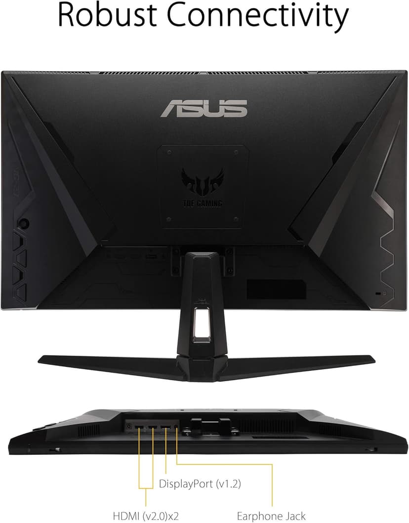 ASUS TUF Gaming 27" 2K HDR Monitor (VG27AQ1A) - QHD (2560 x 1440), IPS, 170Hz (Supports 144Hz), 1ms, Extreme Low Motion Blur, Speaker, G-SYNC Compatible, VESA Mountable, DisplayPort, HDMI,BLACK