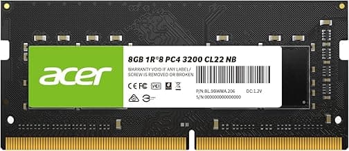 Acer SD100 8GB RAM DDR4 (1x8GB) Laptop Ram 3200 MHz SODIMM PC4-2500 CL22 Memory 1.2v - BL.9BWWA.206