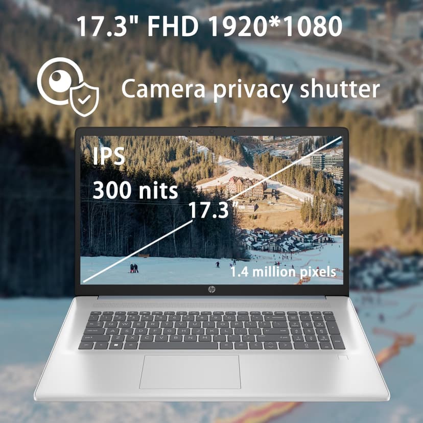 HP 2025 Essential Laptop, 17.3" FHD, Intel Core 7 150U (Beats I7 1335U), 32GB RAM, 1TB SSD, Fingerprint Reader, Backlit Keyboard, Wi-Fi 6, Win 11 Home, Blue, Bundle with ADATA 512 External SSD