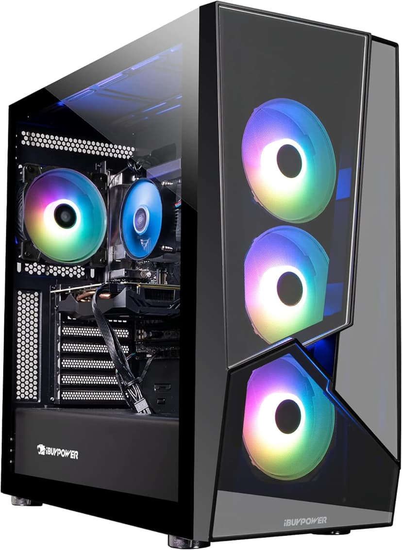 iBUYPOWER Pro Gaming PC Computer Desktop - SlateMR 246i (Intel Core i5-11400F 2.6GHz, AMD Radeon RX 6500XT 4GB, 8GB DDR4, 500GB NVMe, RGB Fans, WiFi Ready, Windows 11 Home)