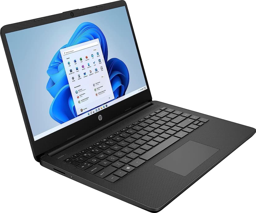HP 14" Laptop for Student and Business Stream Ultral Light, Intel Quad-Core Processor, 16GB RAM, 128GB Storage(64GB eMMC+64GB Ghost Manta SD Card), 1-Year Office 365, Webcam, Long Battery Life, Win11