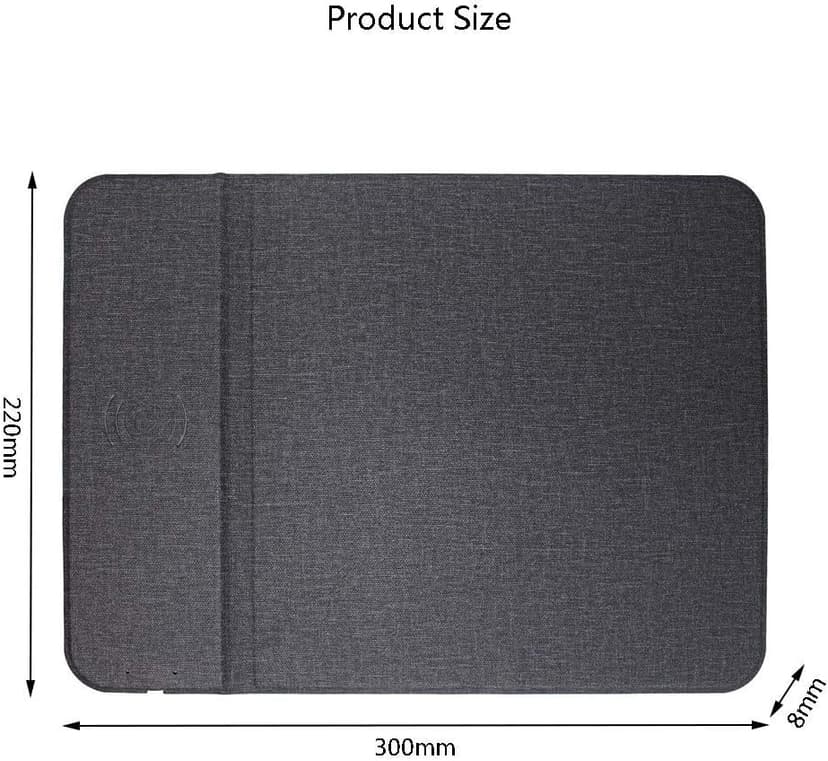 AmyZone Fast Wireless Charging Mouse Pad 15w Qi Certified Fabric Case-Friendly Large Wireless Charger Gaming Mouse Mat for iPhone 13/12 Pro/Xs/X/8/11 Samsung S10 Note 10 Google Pixel 4/3 XL for Gift