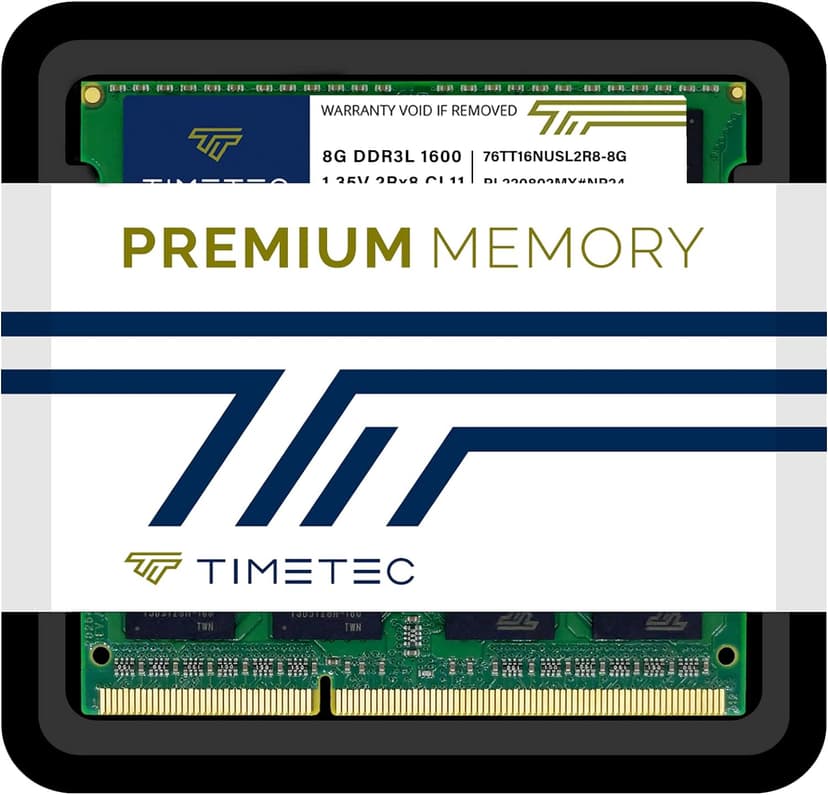 Timetec 16GB KIT(2x8GB) DDR3L/DDR3 1600MHz(DDR3L-1600) PC3L-12800 Non-ECC Unbuffered 1.35V/1.5V CL11 2Rx8 Dual Rank 204 Pin SODIMM Laptop Notebook RAM