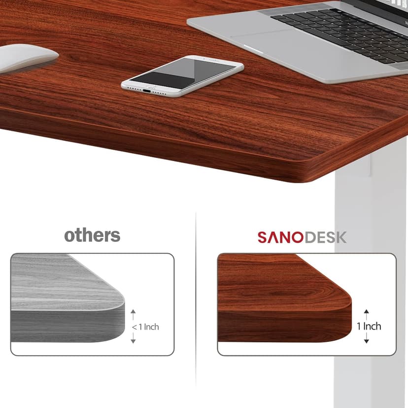 SANODESK Whole-Piece Particle Board Table Top for Standing Desk and Home Office Desk DIY, 40x24x1 Inch Mahogany Desk Top