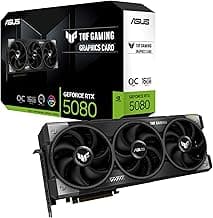 ASUS TUF Gaming GeForce RTX ™ 5080 16GB GDDR7 OC Edition Gaming Graphics Card (PCIe® 5.0, HDMI®/DP 2.1, 3.6-Slot, Military-Grade Components, Protective PCB Coating, axial-tech Fans, Vapor Chamber)