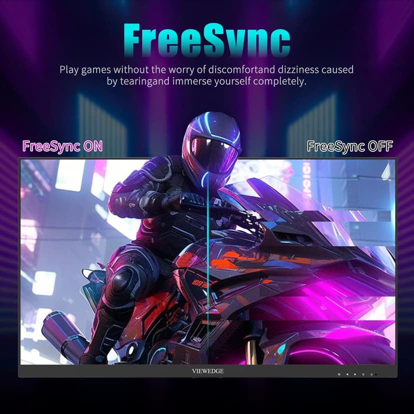 24 Inch Gaming Monitor with 165hz/144hz, IPS 1ms, FHD 1080p and HDR 10 | PC Computer Monitor with 105% sRGB, Bluelight Filter, 2 HDMI & 1 DP Port, Support Freesync and Wall Mounted