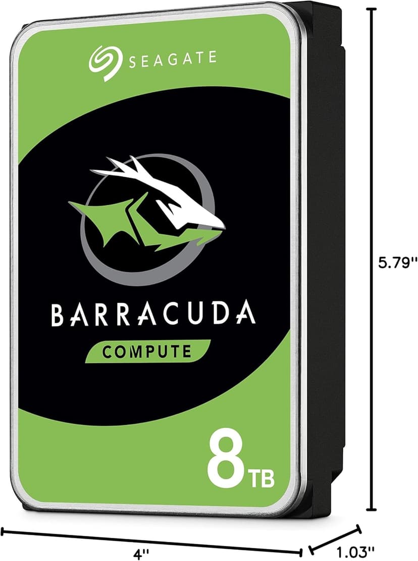 Seagate BarraCuda 8TB Internal Hard Drive HDD – 3.5 Inch Sata 6 Gb/s 5400 RPM 256MB Cache for Computer Desktop PC (ST8000DMZ04/004)