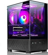 LXZ Desktop PC AMD Ryzen 7-5700G 8 core 3.9GHz, 16G DDR4 RAM, 512GB NVME SSD, Tower Computer with 400W Power Supply for Home and Office (Black)