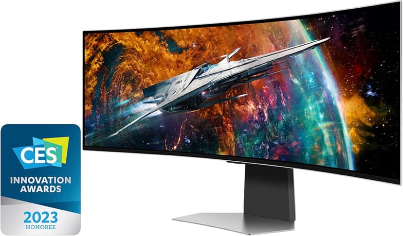 Samsung 49" Odyssey OLED G9 (G95SC) Series Curved Smart Gaming Monitor w QD-OLED, 240Hz, 0.03ms, AMD Freestyle Premium Pro, G-Sync Compatible, Dual QHD, Neo Quantum Processor Pro, LS49CG954SNXZA