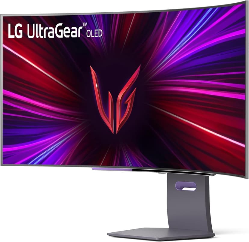 LG 45GS95QE Ultragear OLED Curved Gaming Monitor 45-Inch WQHD 800R 240Hz 0.03ms DisplayHDR True Black 400 AMD FreeSync Premium Pro NVIDIA G-Sync HDMI 2.1 DisplayPort Tilt/Height/Swivel Stand - Black