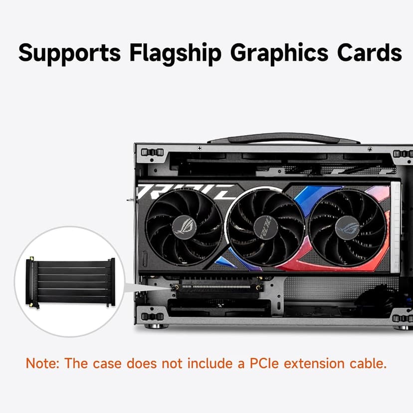 PCCOOLER CPS K101 Mini ITX PC Case, Mesh High Airflow SFF Chassis, Fits 340mm GPU, 3X 12015 Slim Fan Support, Ergonomic Handle, Tool-Free Side Panels, USB 3.0 & Type-C(Pcie Riser Cable Not Included)