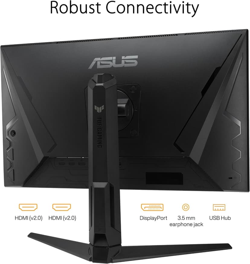 ASUS TUF Gaming 27” 1440P Gaming Monitor (VG27AQML1A) - QHD (2560 x 1440), 260Hz, 1ms, Fast IPS, Extreme Low Motion Blur Sync, G-SYNC compatible, FreeSync Premium, Variable Overdrive, DisplayHDR 40