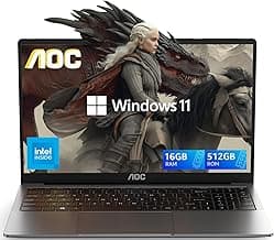 Laptop Computer 16GB RAM 512GB SSD Work Laptops 15.6 Inch FHD Screen Premium Laptop (Up to 3.6GHz) Windows 11 Laptop Computer, Light&Thin, Metal Shell, Webcam, Type-C, USB3.2