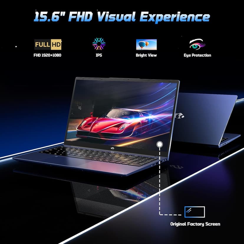 15.6" FHD IPS Student-Laptop Computer - 16GB RAM 1TB SSD, 4 Cores 13th Gen Intel N150(Beat to i3-1115G4, Up to 3.6GHz), 65W GaN Type-C, Fingerprint, Backlit Keyboard, Wi-Fi 6, BT5.2, Numpad