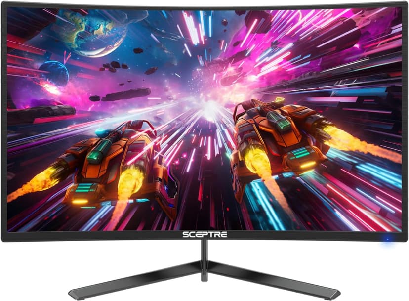 Sceptre 24-inch Curved Gaming Monitor 1080p up to 165Hz DisplayPort HDMI 99% sRGB, AMD FreeSync Build-in Speakers Machine Black (C248B-FWT168)