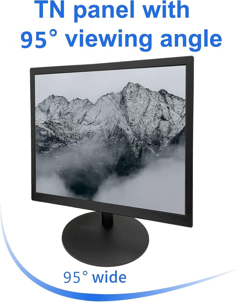 17" Monitor Square Monitor 1280 X 1024 with 45% sRGB Color Correction and 5:4 Aspect Ratio, 75 Hz, VESA Mountable, VGA, HDMI, TN Panel