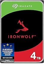 Seagate IronWolf 4TB NAS Internal Hard Drive CMR 3.5 Inch SATA 6Gb/s 5400 RPM 64MB Cache for RAID Network Attached Storage Rescue Services (ST4000VNZ06/006)