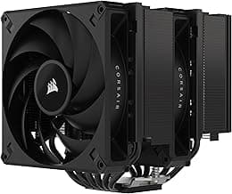 CORSAIR A115 High-Performance Tower CPU Air Cooler — Cools up to 270W TDP - Slide-and-Lock Fan Mount - Two Corsair AF140 Elite Fans - Easy to Install - Pre-Applied Thermal Paste — Black