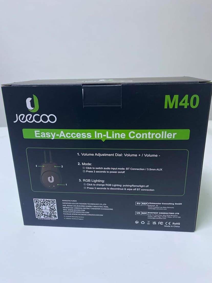 Jeecoo M30 Bluetooth Computer Speakers, PC Gaming Speakers for Desktop with Crisp Stereo Sound, Dynamic LED Modes, Easy-Access Control, 10W - USB-Powered