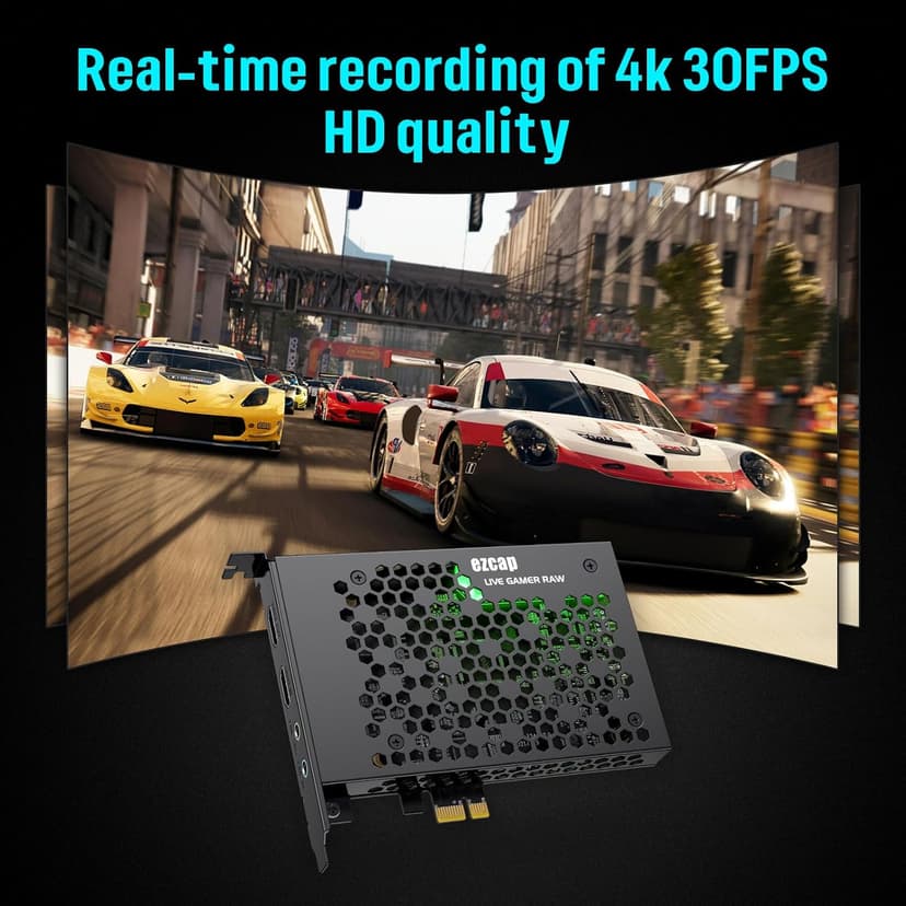 Game Capture Card, HDMI PCI-E 4K 30fps Record & Live Stream from Gaming Systems, Camcorders, DSLRs,Support Zero Delay HDMI Loop-Out