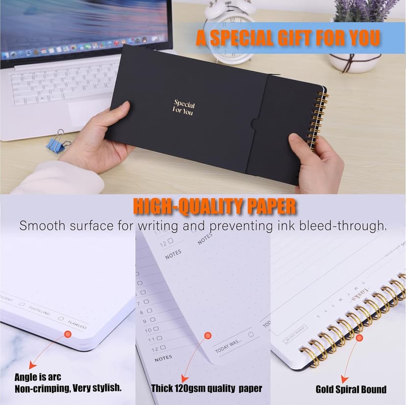 Focused To Do List Notebook For Work With 54 Sheets-A5 Daily Task Notepad is Perfect Desk Productivity Tool For Busy Lives With Big Lists-Task Checklist Organizer Agenda Pad-Goal Setting Journal
