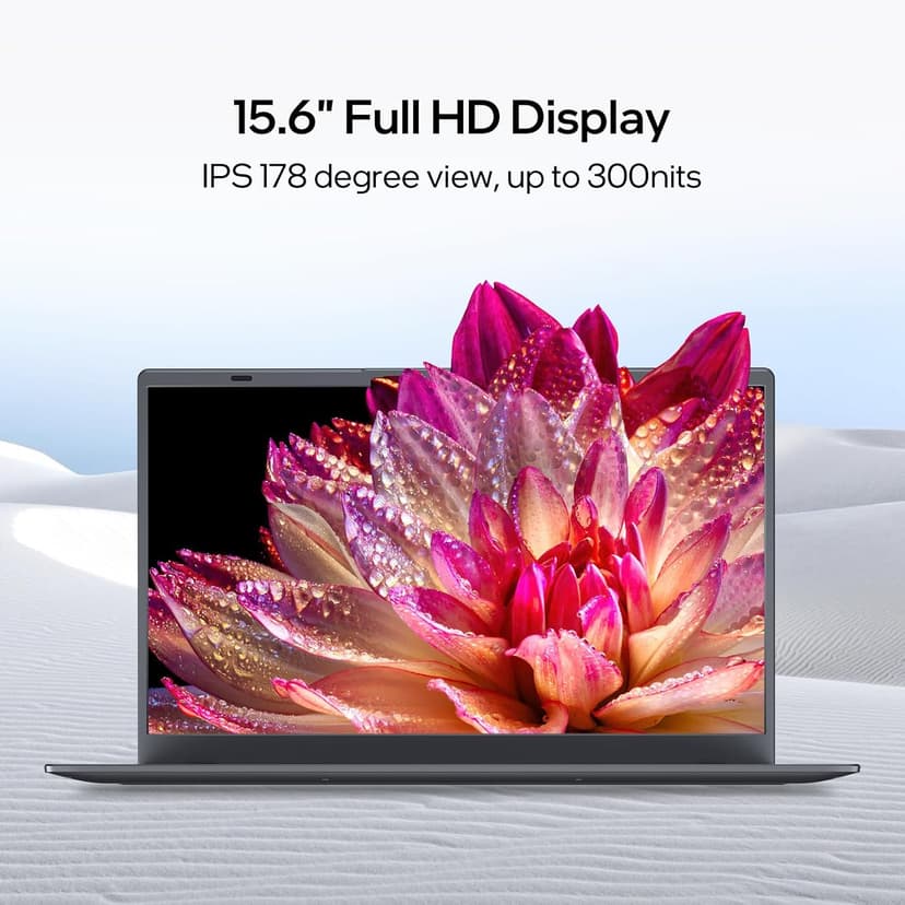 Laptop Computer 15.6 inch, Intel Quad Core N95, 12GB LPDDR5 RAM 1TB NVMe SSD Laptop with FHD IPS Display, WiFi 5, BT5.0, USB Type C and Fingerprint, 2 Years Warranty, Windows 11 Pro