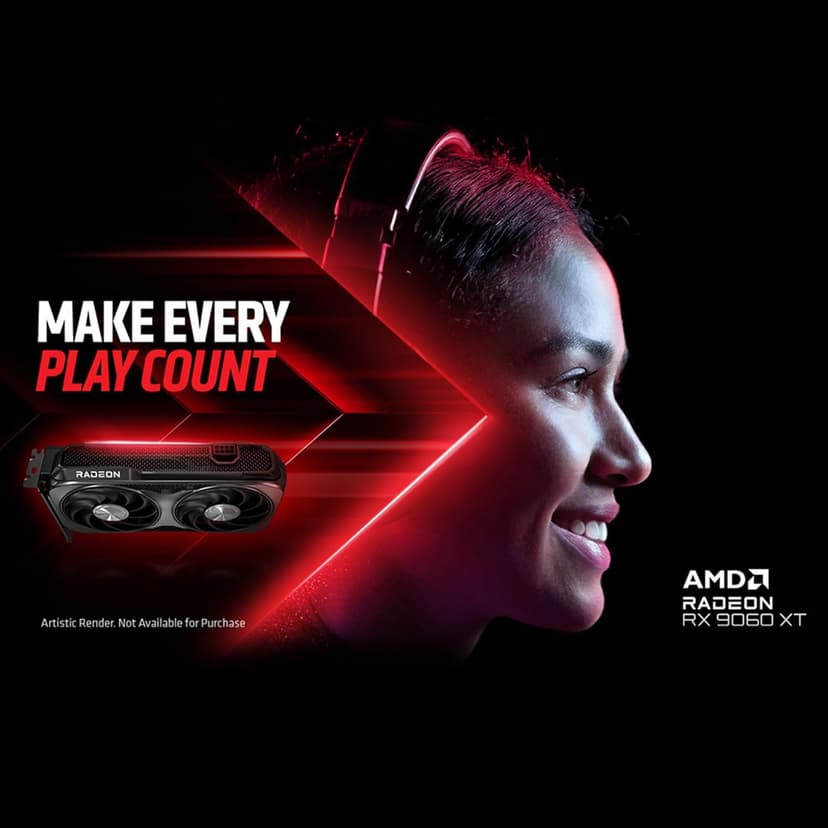 GIGABYTE Radeon RX 9060 XT Gaming OC 8G Graphics Card, PCIe 5.0, 8GB GDDR6, GV-R9060XTGAMING OC-8GD Video Card