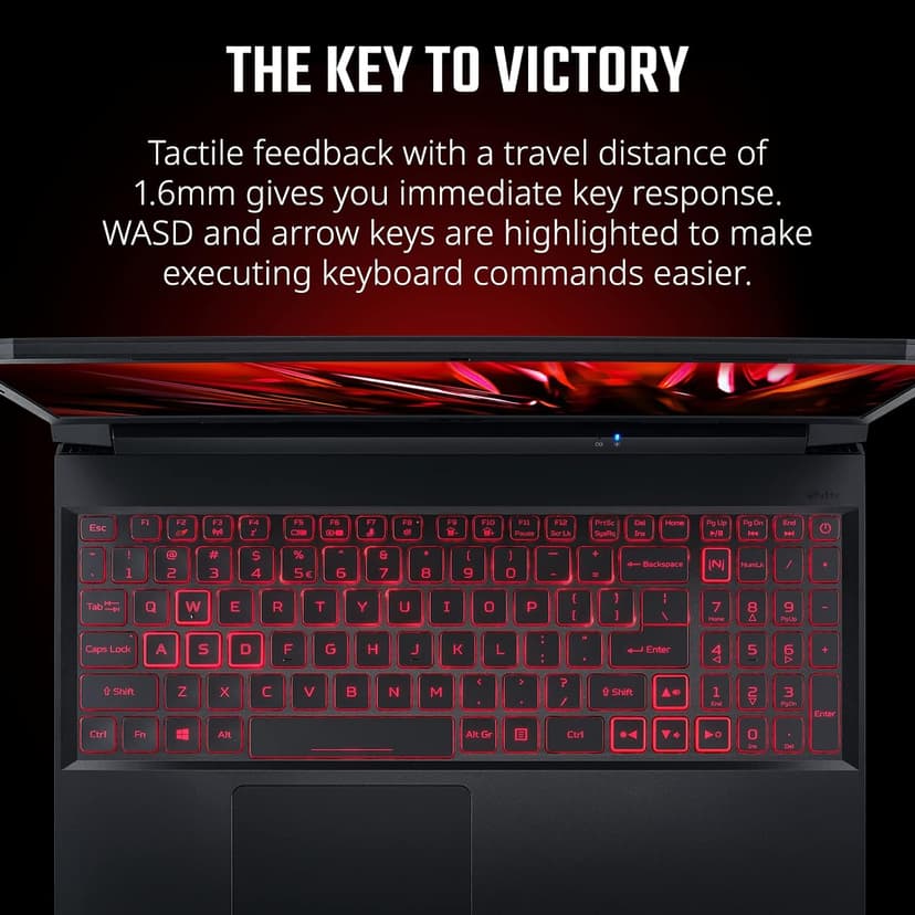 Acer Nitro 5 AN515-57-79TD Gaming Laptop | Intel Core i7-11800H | NVIDIA GeForce RTX 3050 Ti Laptop GPU | 15.6" FHD 144Hz IPS Display | 8GB DDR4 | 512GB NVMe SSD | Killer Wi-Fi 6 | Backlit Keyboard