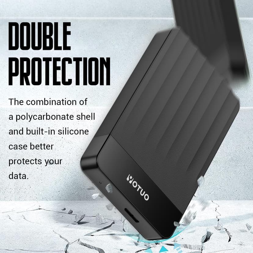 Portable External Hard Drive Storage Expansion Mobile HDD USB 3.0 USB-C for PC, Mac, Desktop, Laptop, PS4, PS5, Xbox One X/S, Xbox 360, Xbox Series X/S, Office & Game (Black, 1TB)