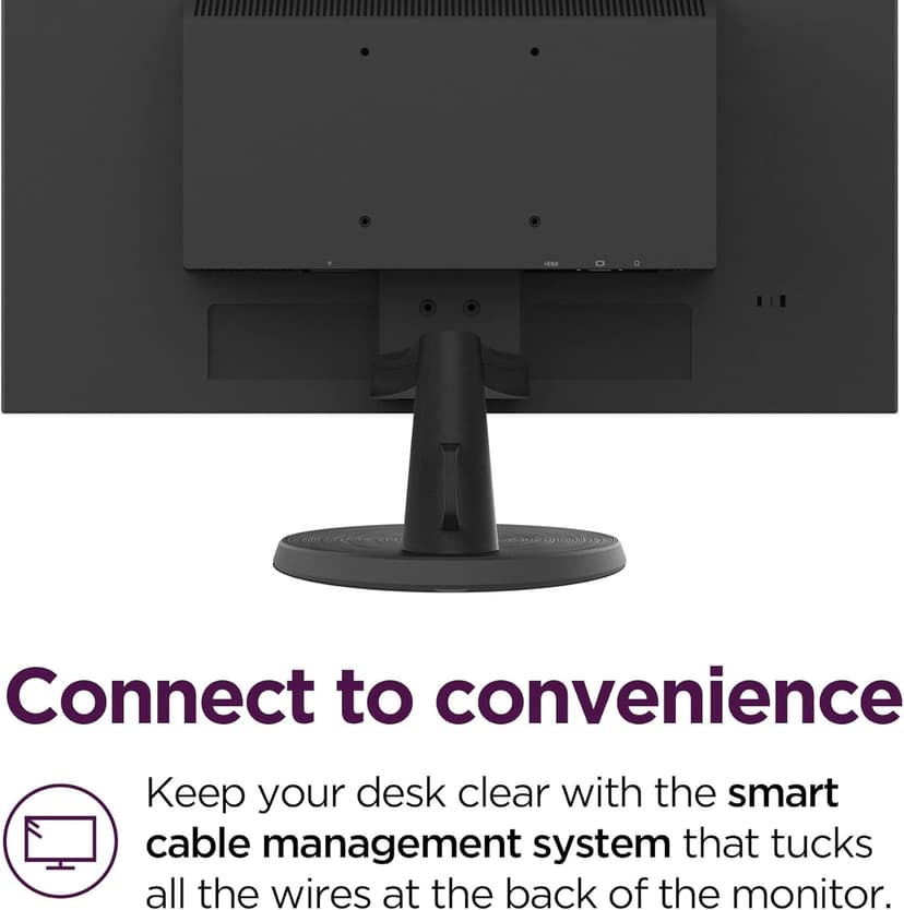 Lenovo D24-40 Monitor, 23.8" FHD Display, Tilt Stand, HDMI and VGA Ports, 75Hz Refresh Rate, AMD FreeSync, 250 nits, Raven Black