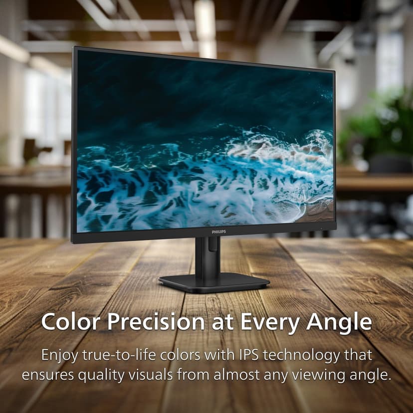Philips 27E1N1800A 27" IPS 4K UHD (3840 x 2160) Monitor, Built-in Speakers, HDR 10, AMD FreeSync, LowBlue Mode, Flicker-Free, VESA, 4Yr Advance Replacement Warranty