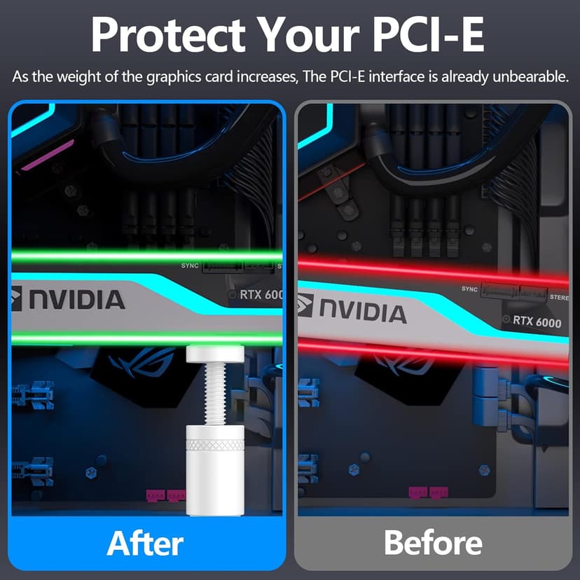Compact GPU Anti-Sag Stick, Video Card Support Bracket with Magnet & Non-Slip Base (S, 25-50mm)