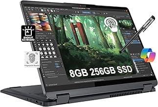 Lenovo IdeaPad Flex 5i 2-in-1 Laptop (14" FHD+ Touchscreen, Intel Core i3-1215U, 8GB RAM, 256GB SSD) Convertible, Fingerprint, FHD Webcam, 9-Hr Battery Life, IST Pen, Win 11 Home in S Mode, Grey
