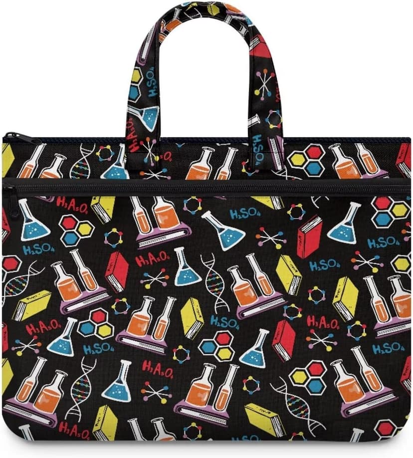 Large Document Pouch with Zipper Lightweight Tote Art Bag Reusable Filing Folder for School Office