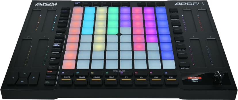 AKAI Professional APC64 Ableton MIDI Controller with 8 Touch Strips, Step Sequencer, 64 RGB Velocity-Sensitive Pads, CV Gates, MIDI In & Out, USB-C