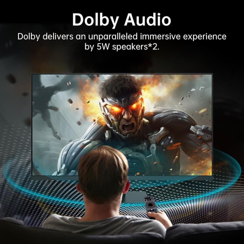 32 Inch 4K Smart Monitor with Google TV System 3840 * 2160P Netflix Licensed Type C 65W PD Speakers 5W*2 Dolby Audio Hey Google Voice Remote HDR WiFi Bluetooth VESA Tiltable 32 in Smart TV