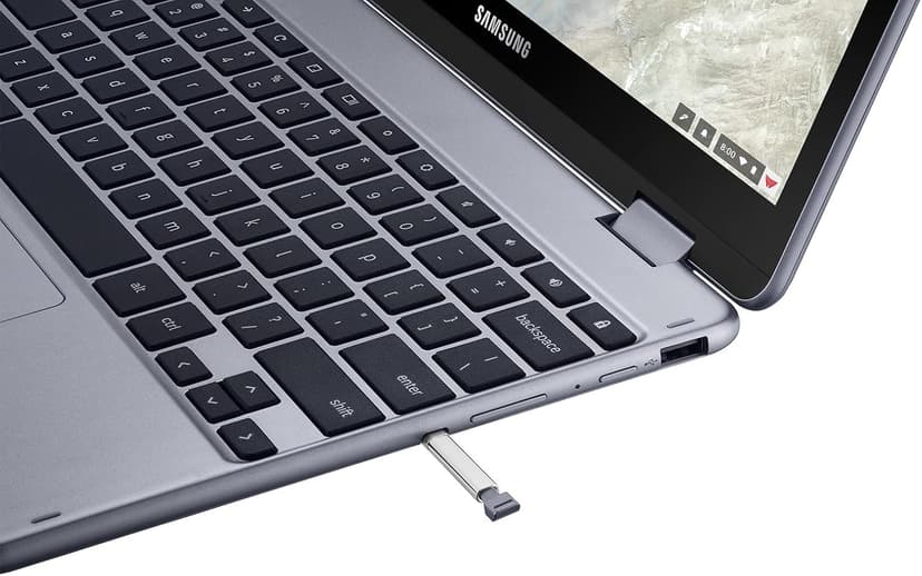 SAMSUNG Chromebook Plus V2 360 2-in-1 Laptop w/Dual Webcam (12.2" FHD+ Touchscreen,Intel Celeron 3965Y, 4GB RAM, 128GB (64GB eMMC+64GB SD Card), Stylus Pen) Home & Education, IST SDCard, Chrome OS